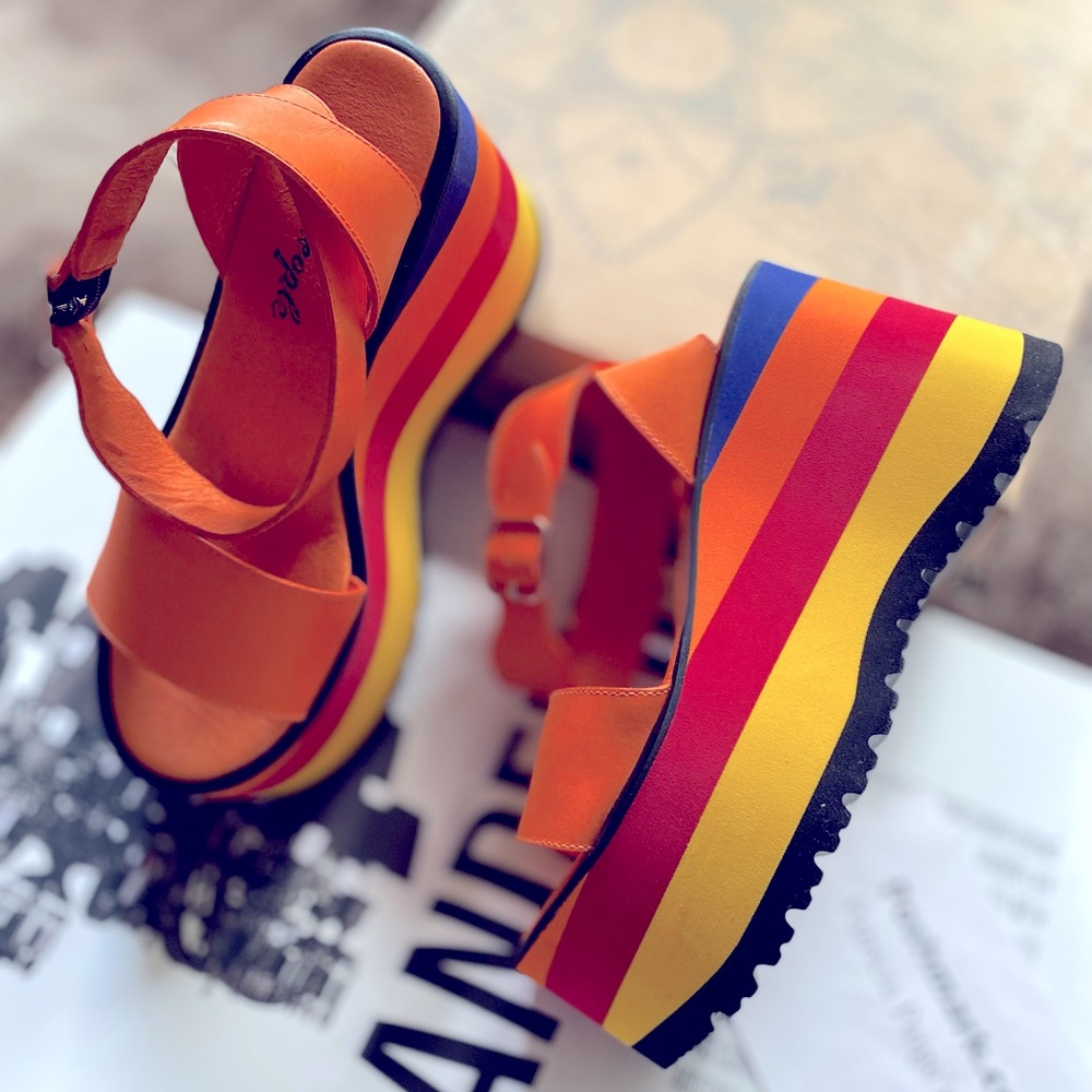 Free People Parris Platform Wedge Sandals - Picture 6 of 13